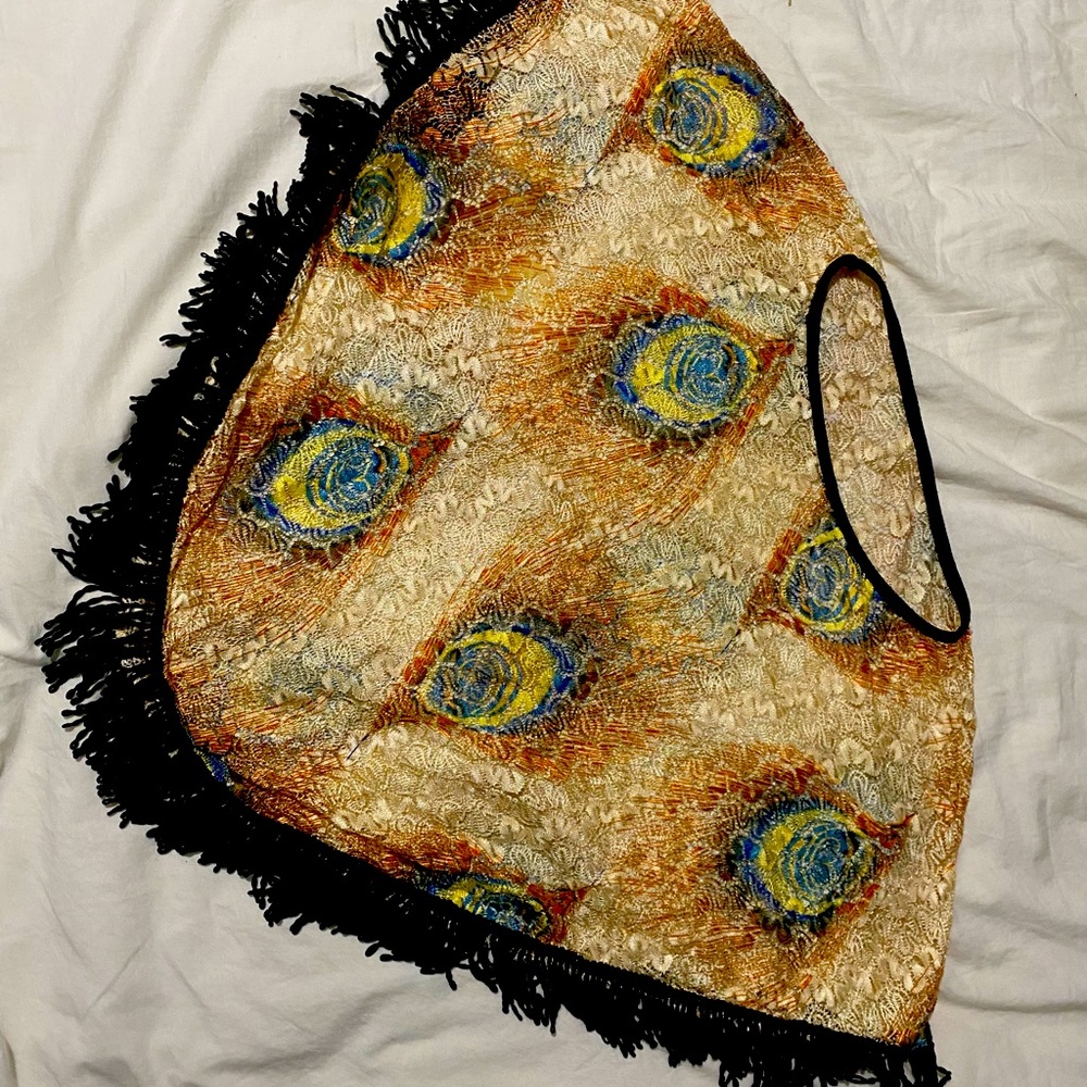 Peacock feather shawl / tunic
